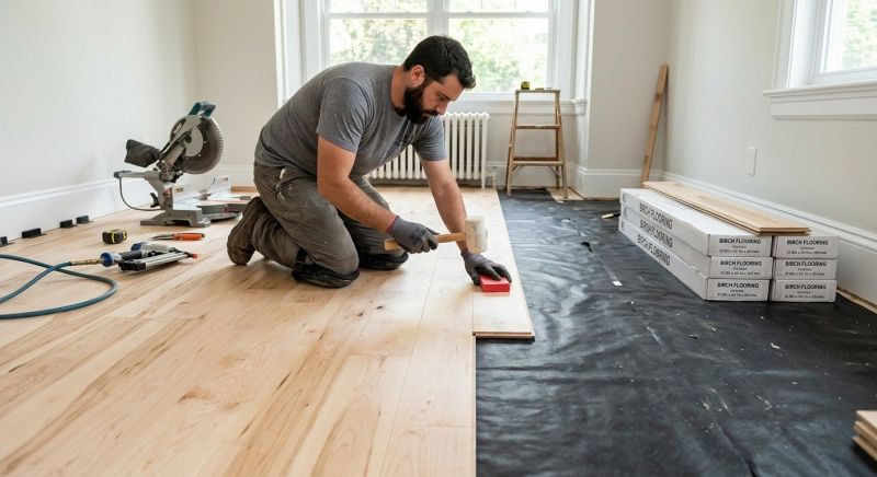 Birch Floor Installation in Monument, CO