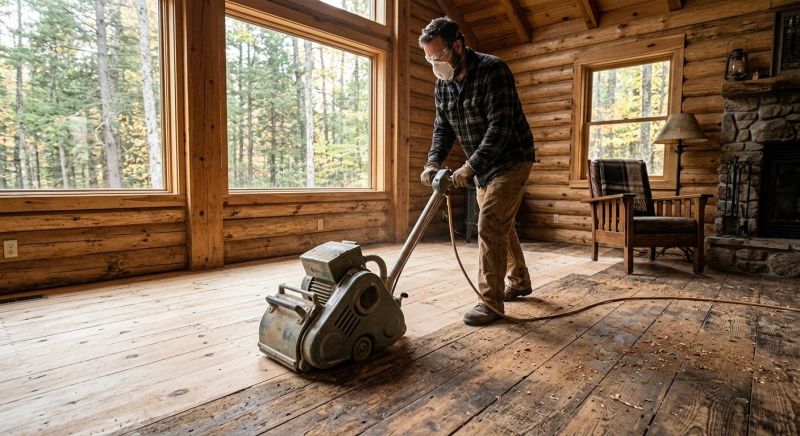 Cabin Floor Refinishing in Monument, CO