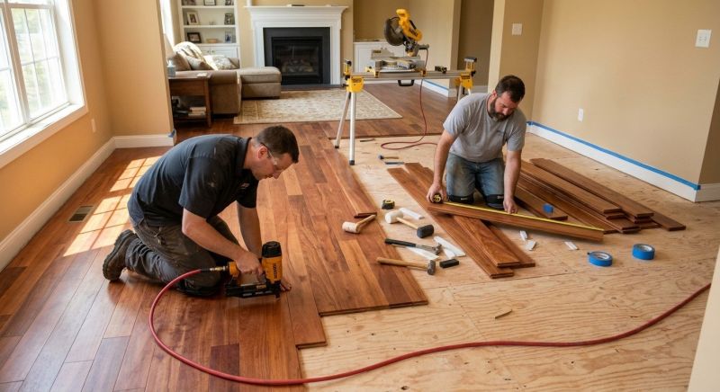 Cherry Floor Installation in El Paso County, CO
