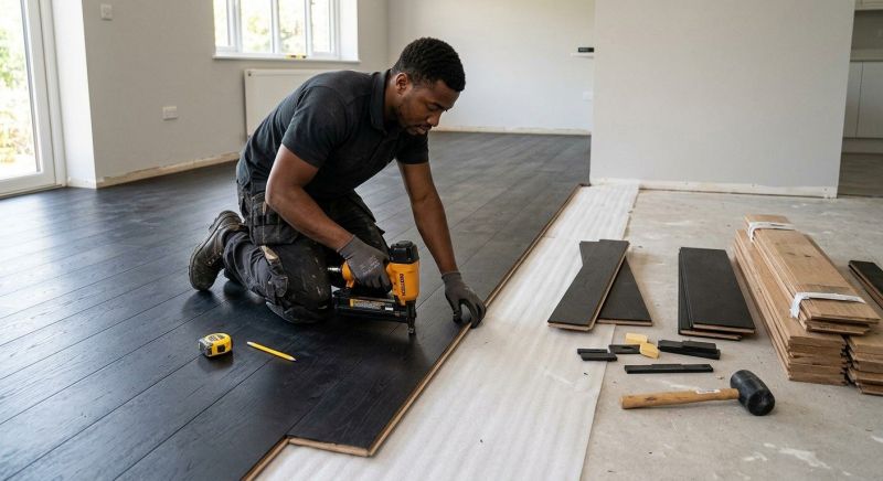 Dark Wood Floor Installation in Monument, CO