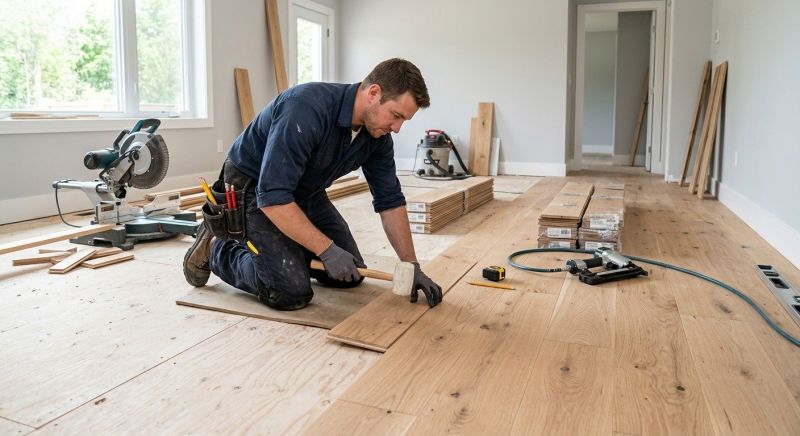 Dark Wood Floor Installation in Monument, CO