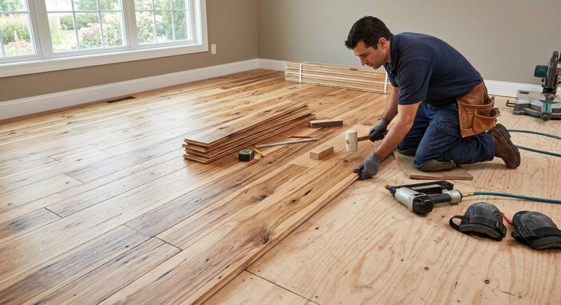 Hickory Floor Installation in Monument, CO