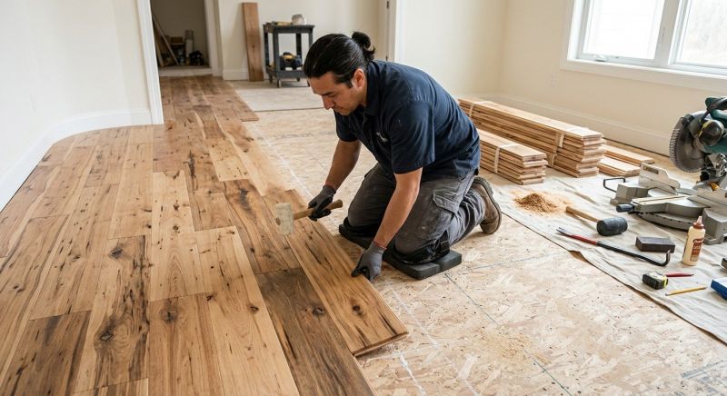 Hickory Floor Installation in Monument, CO