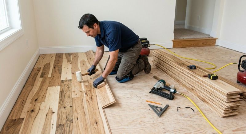 Hickory Floor Installation in Monument, CO