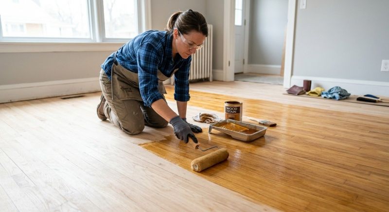 Maple Floor Staining in Monument, CO