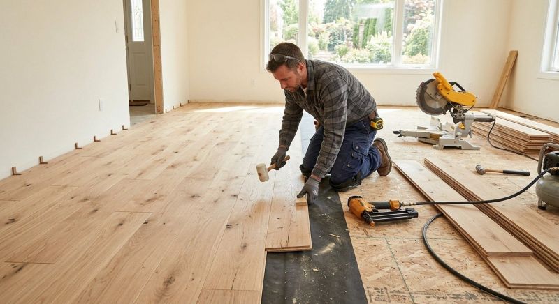 Oak Floor Installation in Larkspur, CO