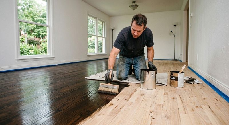 Oak Floor Staining in Monument, CO