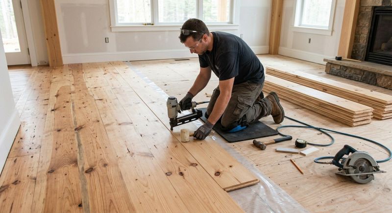 Pine Floor Installation in Monument, CO