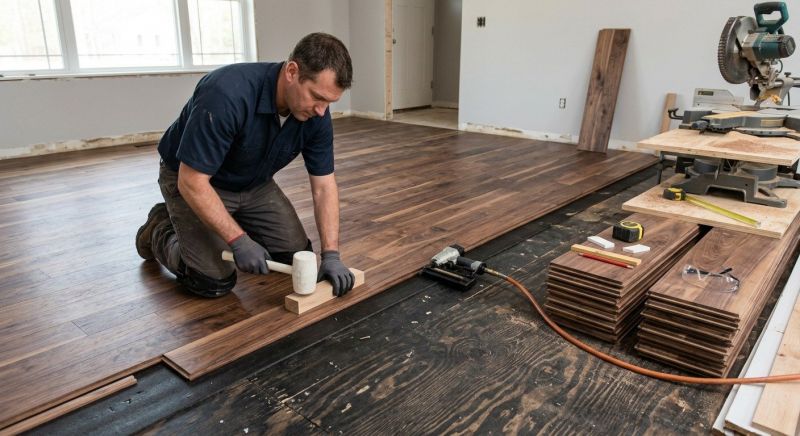 Walnut Flooring Installation in Monument, CO