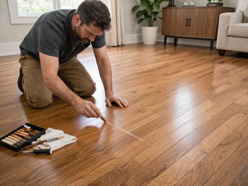 Wood Floor Scratch Repair in Castle Rock, CO